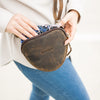 Borsa a cuore in pelle di bufalo
