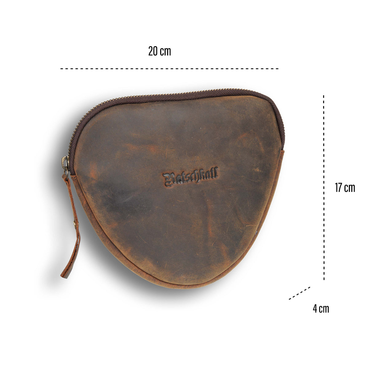 Borsa a cuore in pelle di bufalo, vista 7