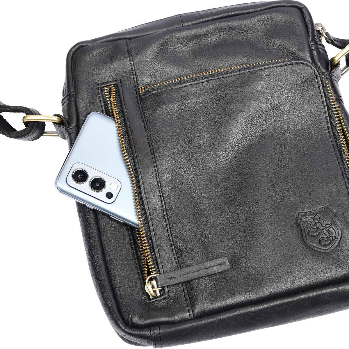Sac du quotidien Mike en cuir de buffle, vue 14