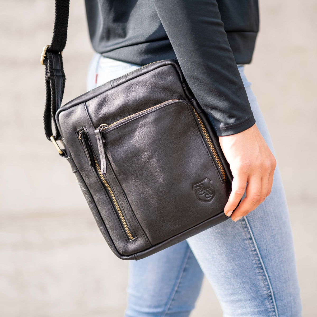 Sac du quotidien Mike en cuir de buffle, vue 12