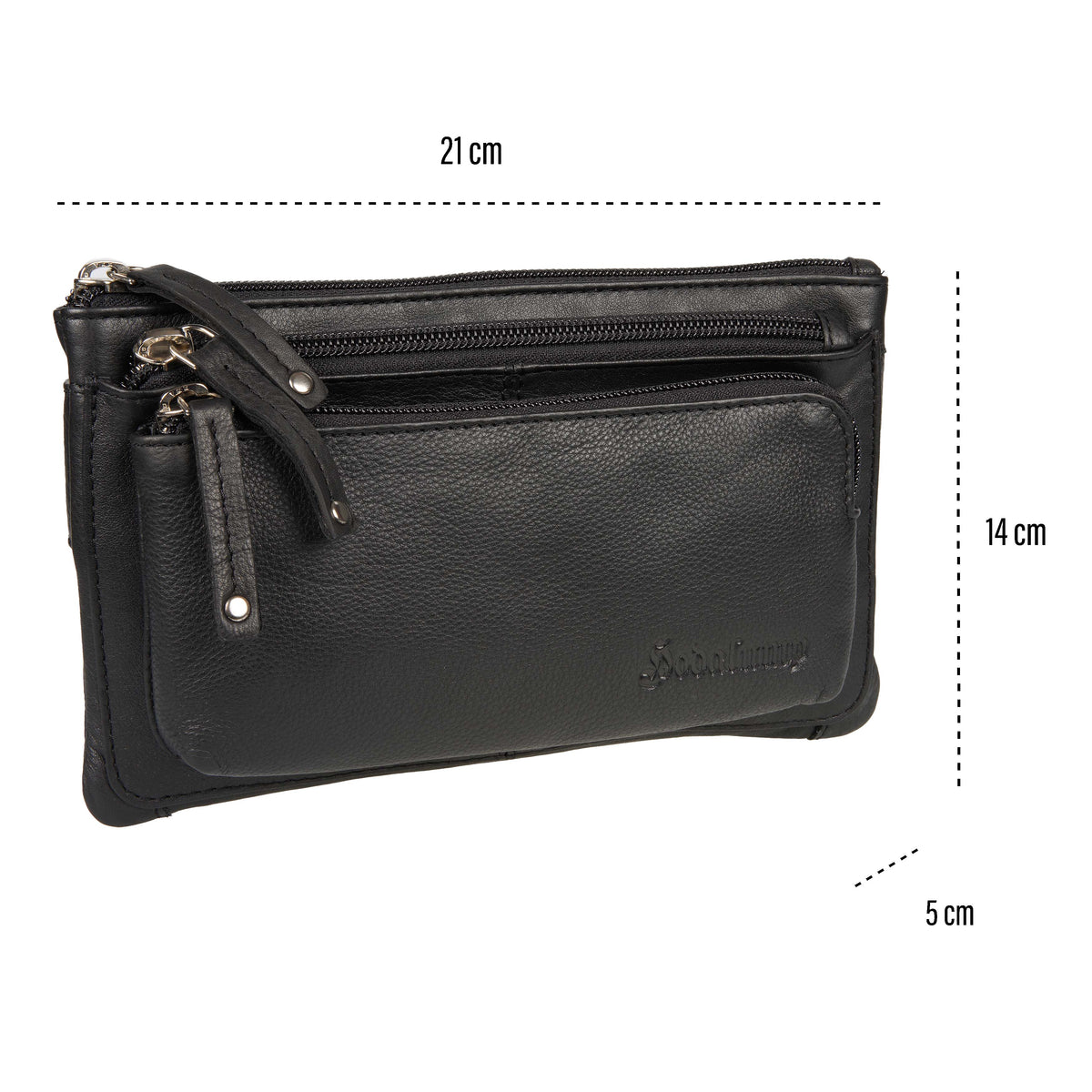 Sac banane Moritz en cuir de buffle marron, vue 12