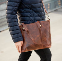 Borsa shopper Luise in pelle di bufalo, vista 5