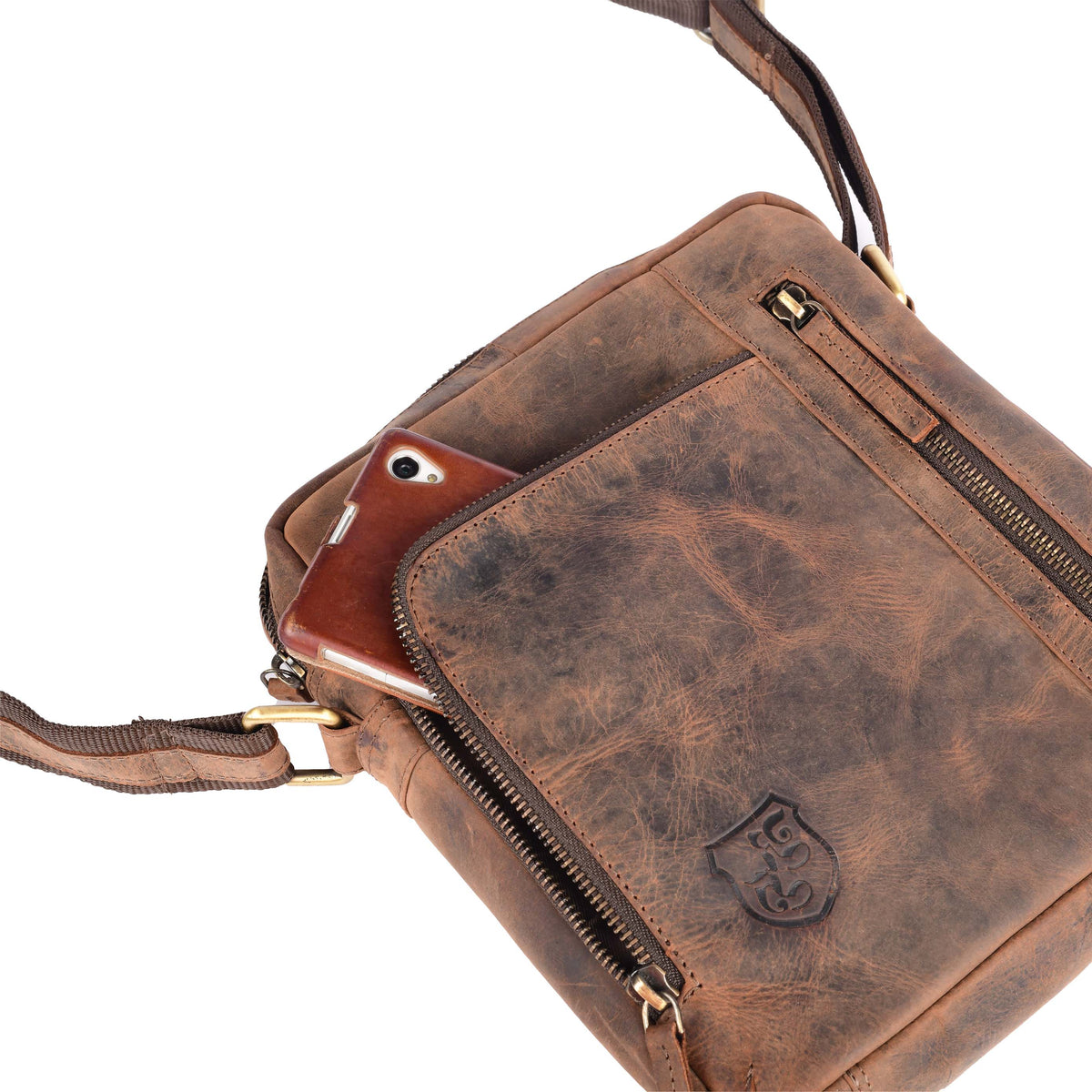 Sac du quotidien Mike en cuir de buffle, vue 9