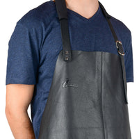 Gilet de barbecue en cuir de buffle noir, vue 16